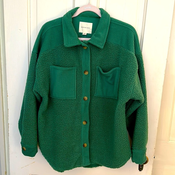 Ae cozy sherpa shacket Clearance
